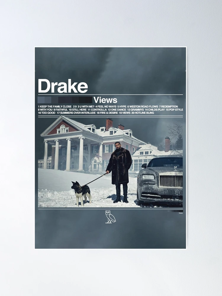 【額縁付き】 VIEWS / Drake A2ポスター Amazon.com: UYVHEGH Drake Views Poster Album Cover Posters