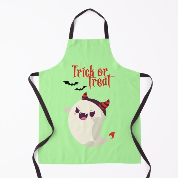 Item preview, Happy ghost with a demon hat in green designed and sold by Aleph-Mga.