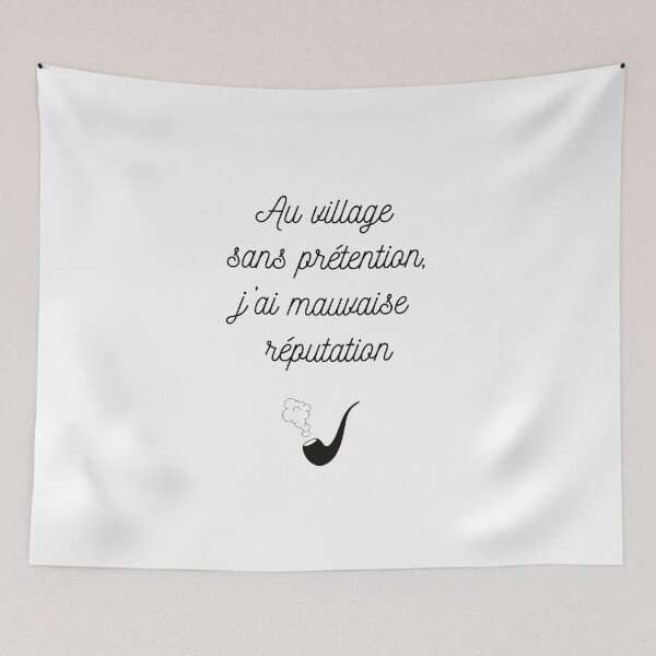 Item preview, Au village sans prétention j'ai mauvaise réputation de Georges Brassens designed and sold by FriskyLama.