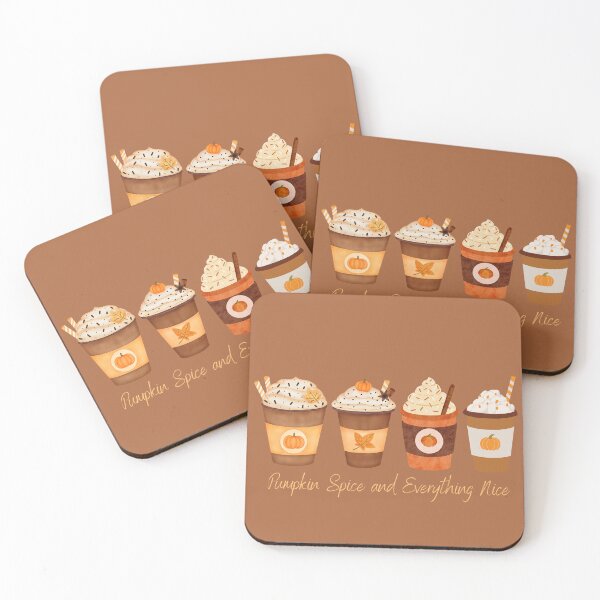 Item preview, autumn fall design with pumpkin spice coffee MouskiStyle designed and sold by MouskiStyle.