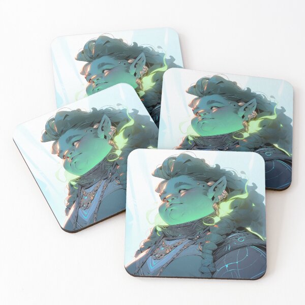 Item preview, Beautiful Glowing Green Orc Anime Girl designed and sold by bubblegoth.