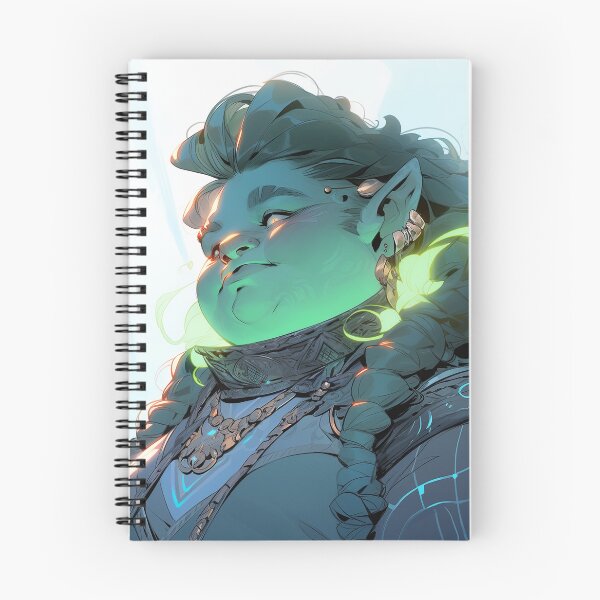 Item preview, Beautiful Glowing Green Orc Anime Girl designed and sold by bubblegoth.