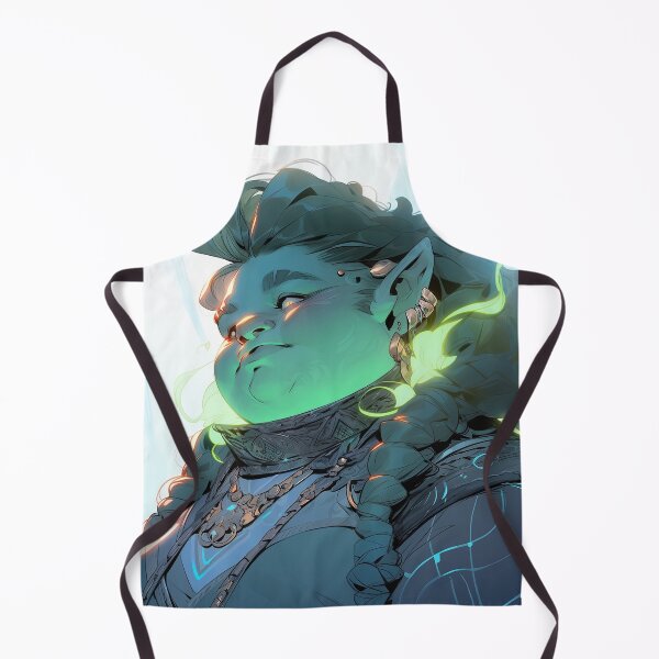 Item preview, Beautiful Glowing Green Orc Anime Girl designed and sold by bubblegoth.