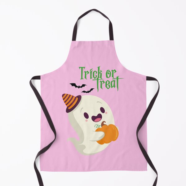 Item preview, Ghost with witch hat, asking for candy on Halloween in red designed and sold by Aleph-Mga.