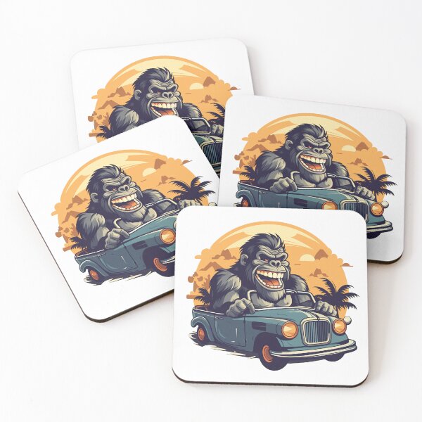 Item preview, Gorilla driving a vintag car designed and sold by Toemszz.