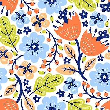 Artwork thumbnail, Colorful Flowers by InfinityPattern