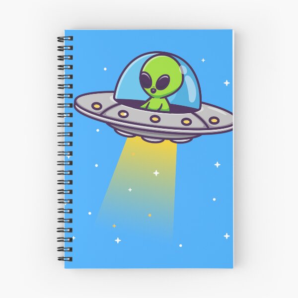 Item preview, Cute Alien Riding UFO in Space Cartoon Vector Icon Illustration designed and sold by hjian8219.