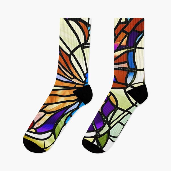 Item preview, Colorful Mosaic Stained-Glass Butterfly designed and sold by Paw's Arts.