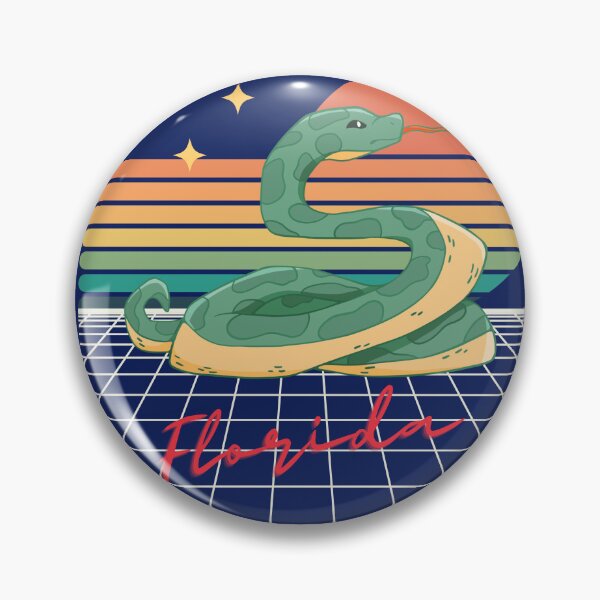 Item preview, Retro Futuristic '80s Florida Sunset Snake designed and sold by crickmonster.
