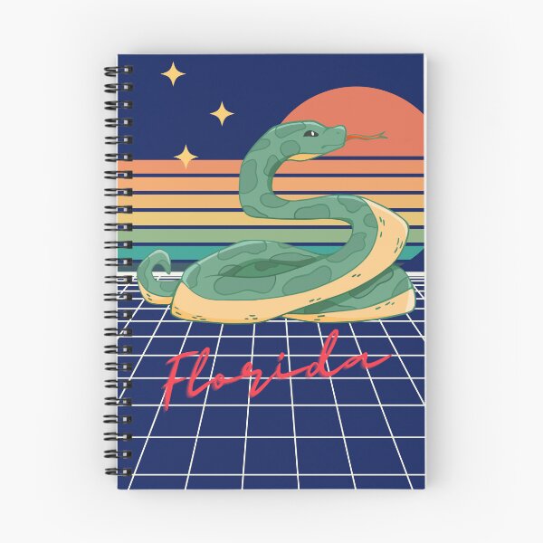 Item preview, Retro Futuristic '80s Florida Sunset Snake designed and sold by crickmonster.