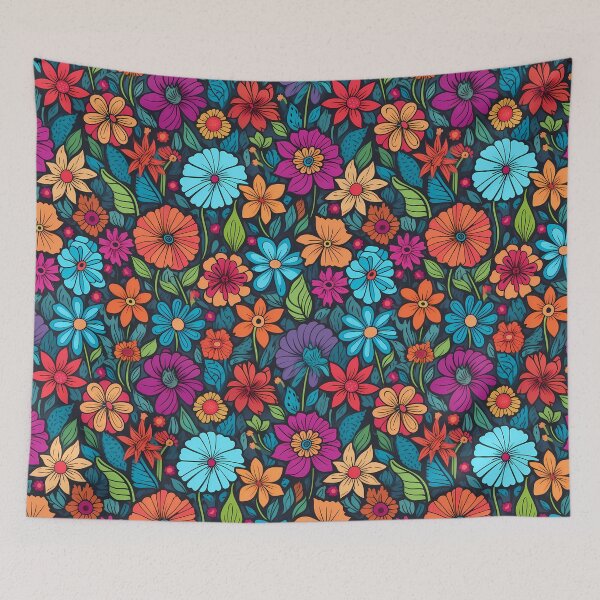 Item preview, Colorful flower pattern designed and sold by MyKaiUS.