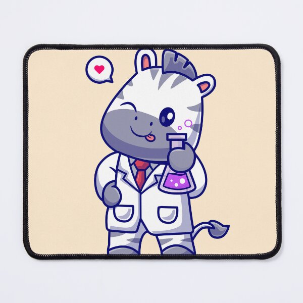 Item preview, Cute Zebra Scientist Cartoon Vector Icon designed and sold by hjian8219.