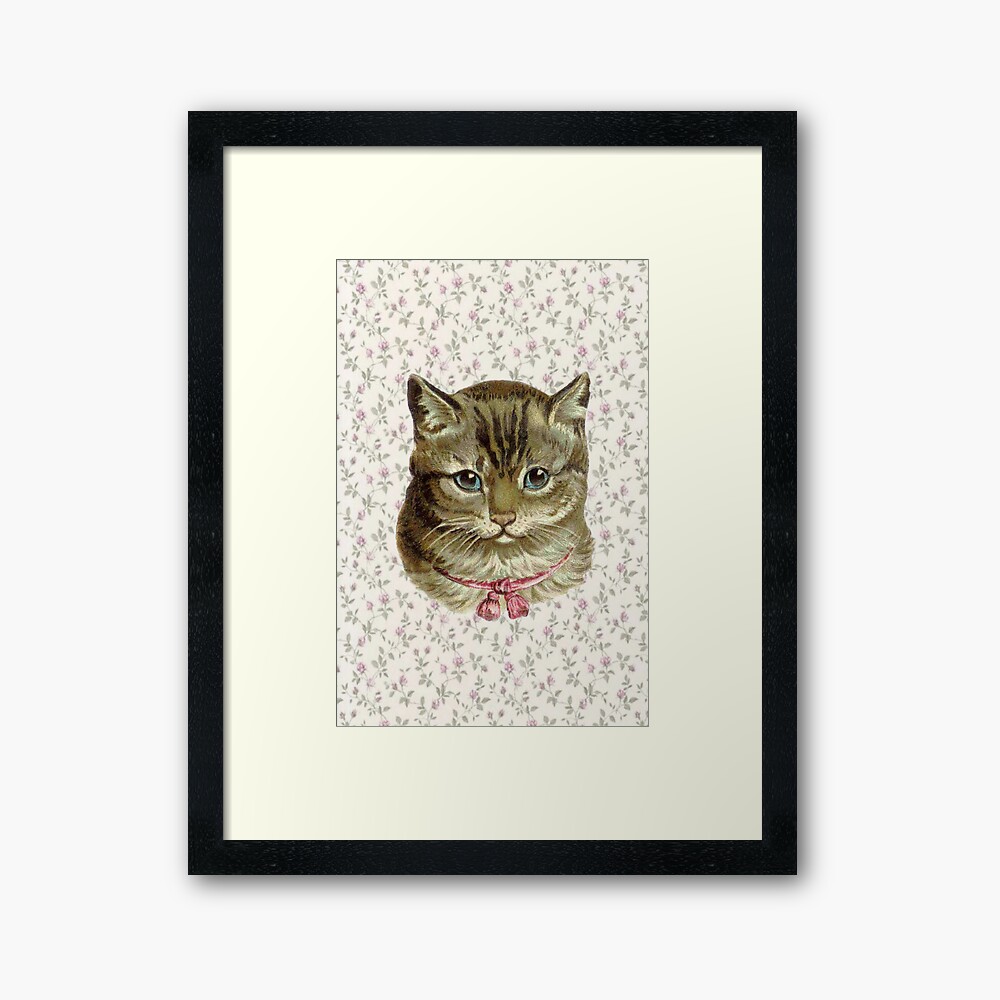 Coquette cat with floral wallpaper  Pin for Sale by Pixiedrop