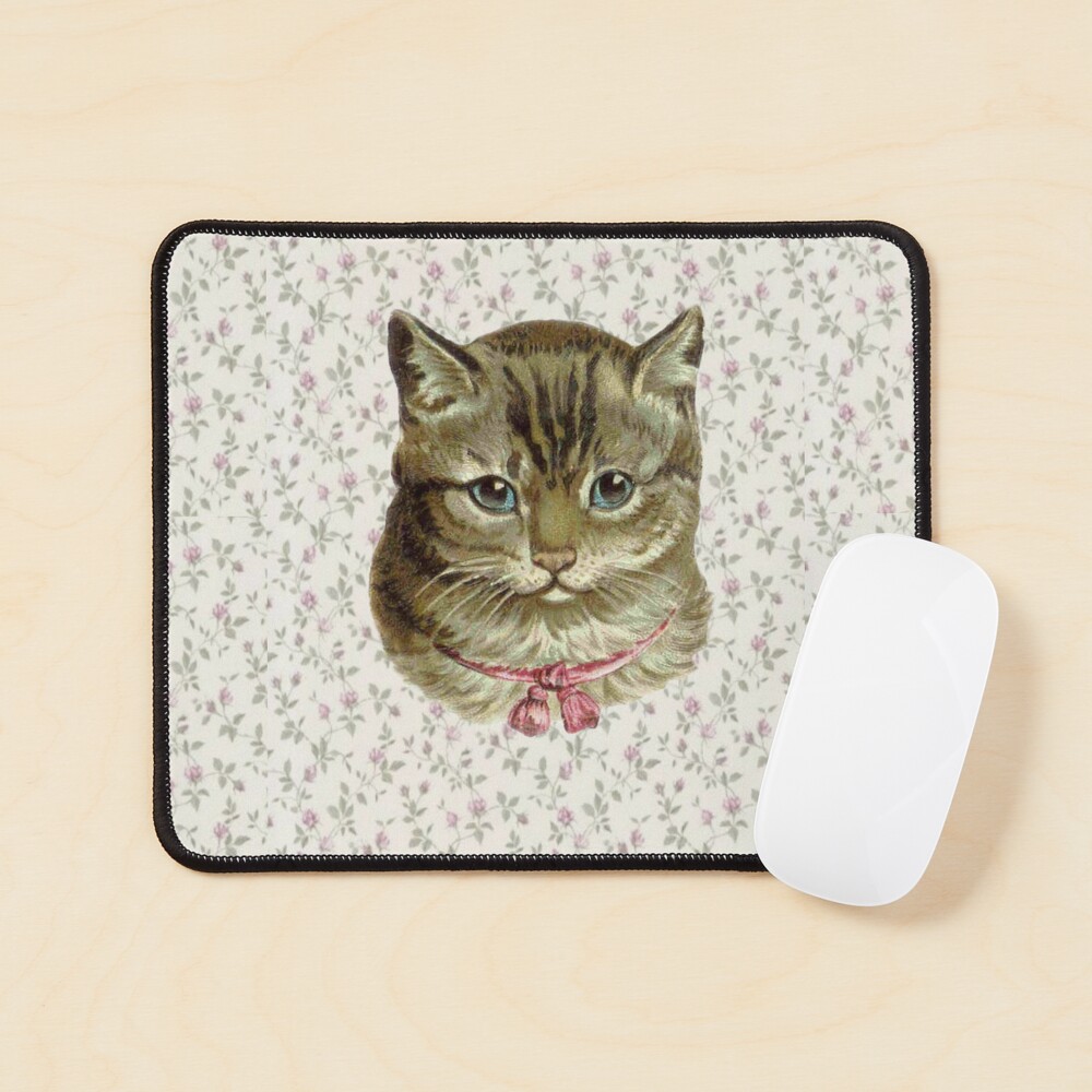 Coquette cat with floral wallpaper  Magnet for Sale by Pixiedrop