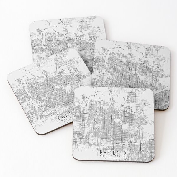 Item preview, Phoenix City Map of Arizona, USA - Light designed and sold by deMAP.