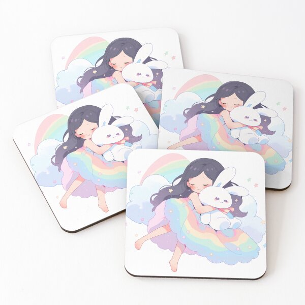 Item preview, girl and rabbit rainbow designed and sold by Nanthikan.