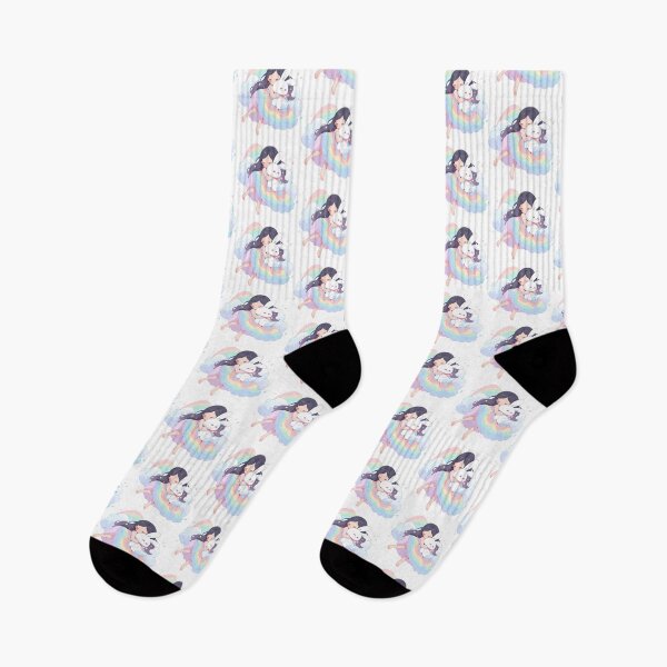 Item preview, girl and rabbit rainbow designed and sold by Nanthikan.