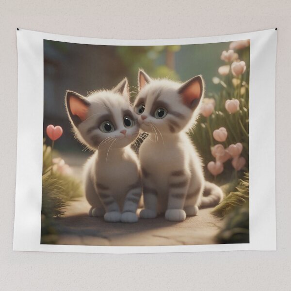 Item preview, feline siblings designed and sold by TodoDecoArt.