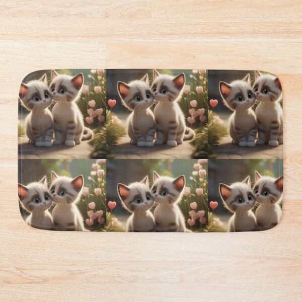 Item preview, feline siblings designed and sold by TodoDecoArt.