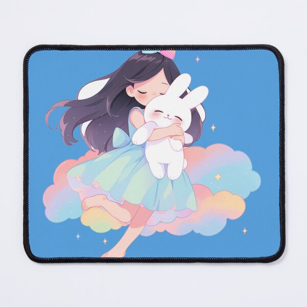 Item preview, girl and rabbit rainbow designed and sold by Nanthikan.