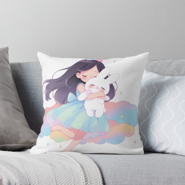 Item preview, girl and rabbit rainbow designed and sold by Nanthikan.
