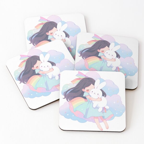 Item preview, girl and rabbit rainbow designed and sold by Nanthikan.