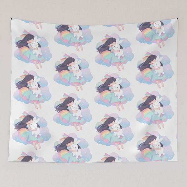 Item preview, girl and rabbit rainbow designed and sold by Nanthikan.