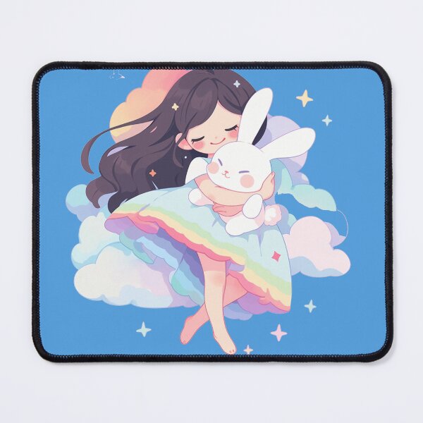 Item preview, girl and rabbit rainbow designed and sold by Nanthikan.
