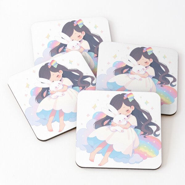 Item preview, girl and rabbit rainbow designed and sold by Nanthikan.