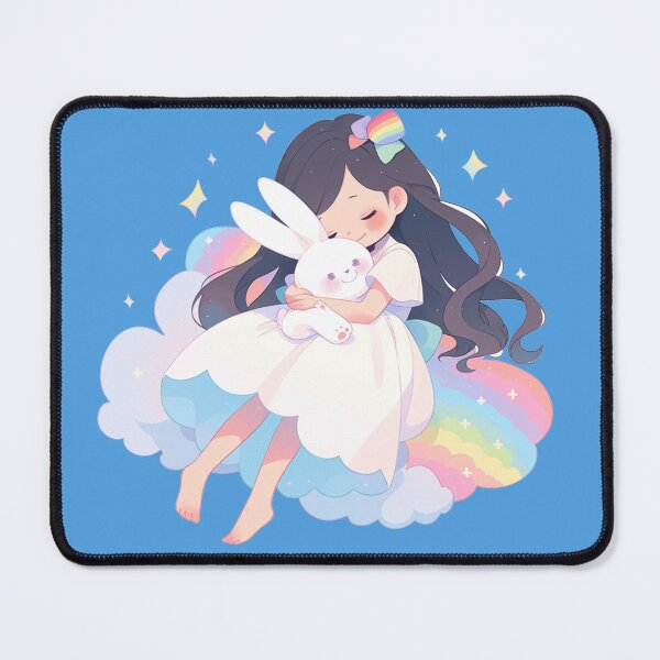 Item preview, girl and rabbit rainbow designed and sold by Nanthikan.