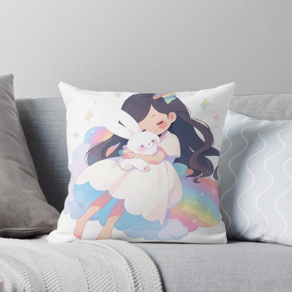 Item preview, girl and rabbit rainbow designed and sold by Nanthikan.