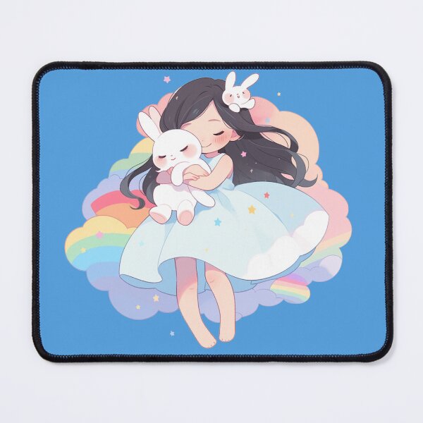Item preview,  girl and rabbit rainbow designed and sold by Nanthikan.