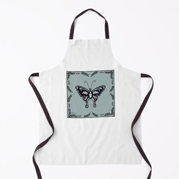 Item preview, Whimsical Butterfly w/ Floral Border in Dusty Blue - Square designed and sold by acvirden.