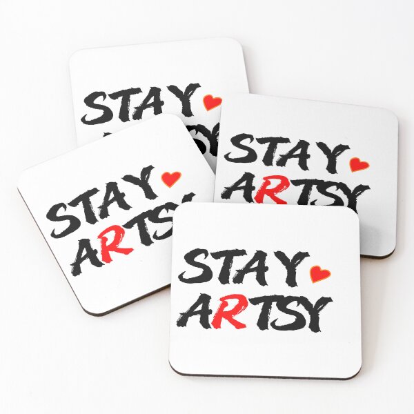 Item preview, "STAY ARTSY" slogan handwriting text graphic designed and sold by BrotherQY.
