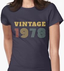 40th Birthday Gift Vintage 1978 Year T-Shirt Fitted T-Shirt