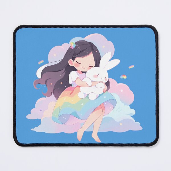 Item preview, girl and rabbit rainbow designed and sold by Nanthikan.