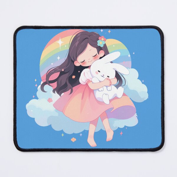 Item preview, girl and rabbit rainbow designed and sold by Nanthikan.