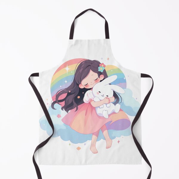 Item preview, girl and rabbit rainbow designed and sold by Nanthikan.