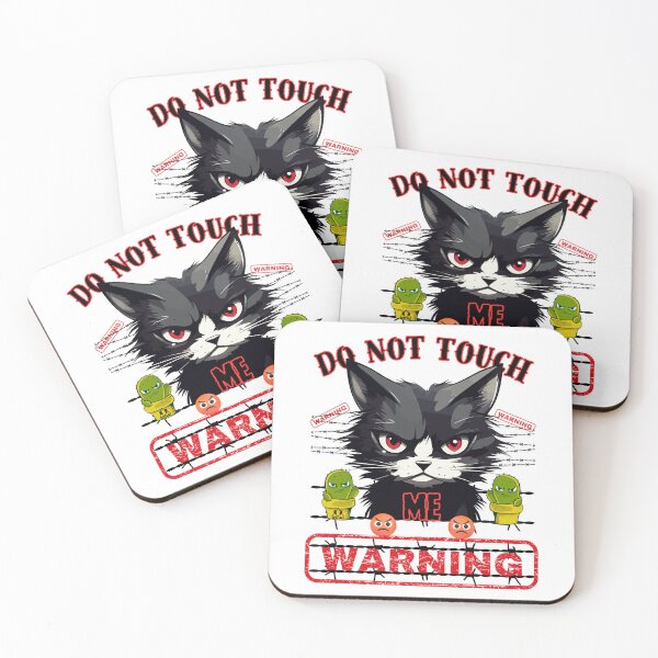 Item preview, DO NOT TOUCH ANGRY CAT WARNING Funny Cat and Kitty Design designed and sold by ej-sulu.