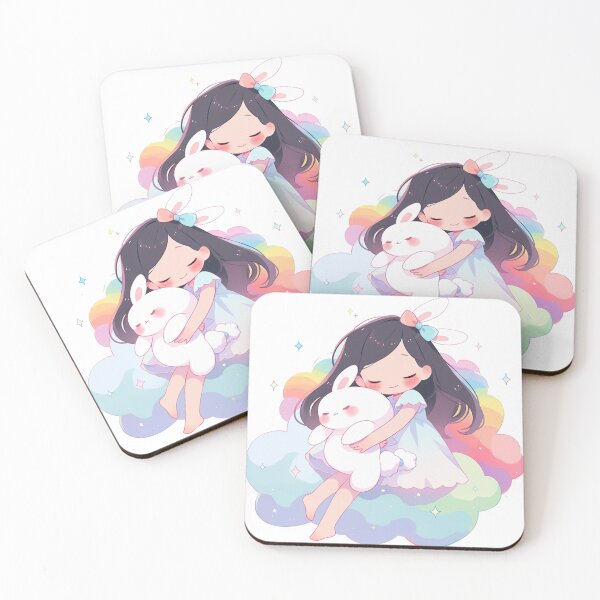 Item preview, girl and rabbit rainbow designed and sold by Nanthikan.