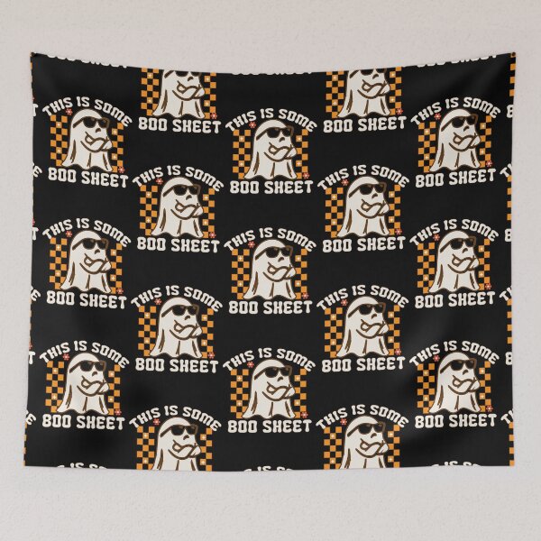 Item preview, Halloween Retro Boo Ghost This Is Some Boo Sheet designed and sold by WarlordCloth.