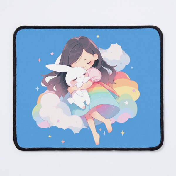Item preview, girl and rabbit rainbow designed and sold by Nanthikan.
