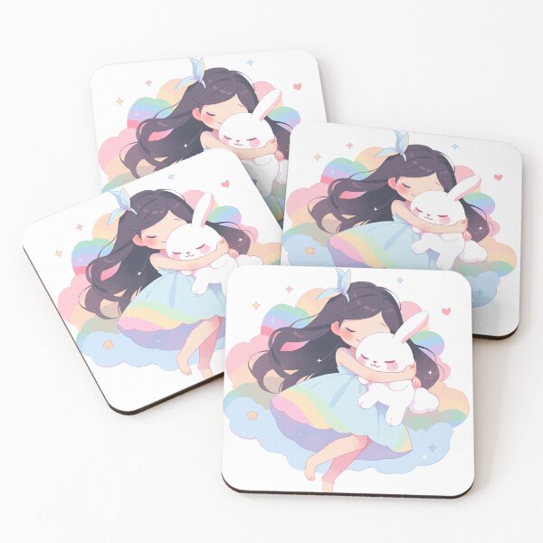 Item preview, girl and rabbit rainbow designed and sold by Nanthikan.
