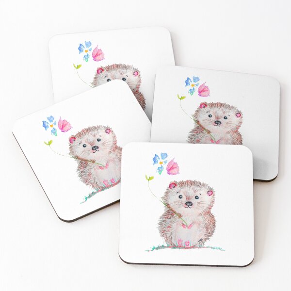 Item preview, Cute Hedgehog Holding Flowers  designed and sold by CanDo20.