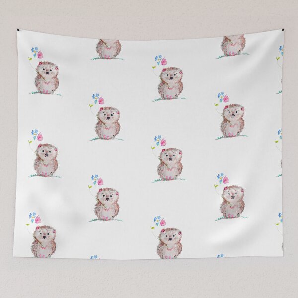 Item preview, Cute Hedgehog Holding Flowers  designed and sold by CanDo20.