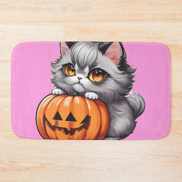 Item preview, Cute Persian Kitten with Pumpkin Toy designed and sold by purrfect pattern.