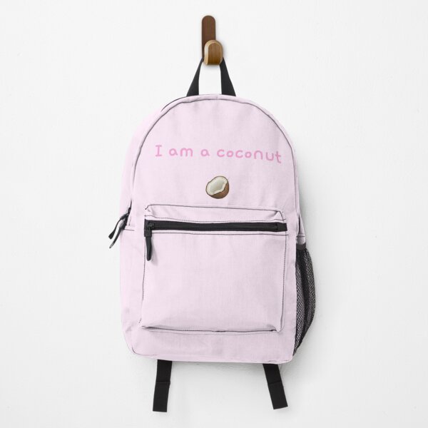 Item preview, “I Am A Coconut” - Pink on White/Pink/Grey Line designed and sold by Curlybabe-.