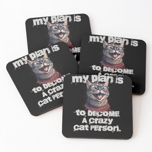 Item preview, MY PLAN IS TO BECOME A CRAZY CAT PERSON Funny Cat and Kitty Design designed and sold by ej-sulu.