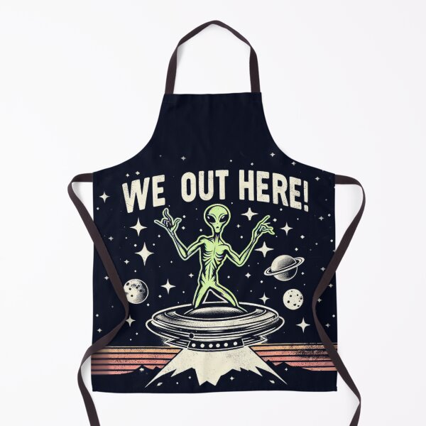 Item preview, "We Out Here" Green Alien designed and sold by Brainless Art.