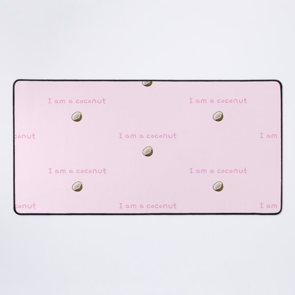 Item preview, “I Am A Coconut” - Pink on White/Pink/Grey Line designed and sold by Curlybabe-.